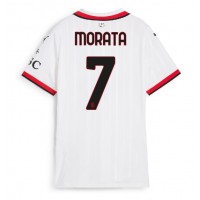 Fotbalové Dres AC Milan Alvaro Morata #7 Dámské Venkovní 2024-25 Krátký Rukáv